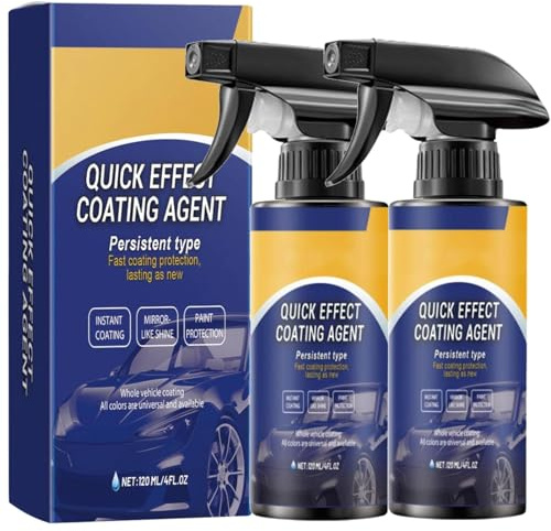 Choimix Car Polish, Choimix Quick Effect Coating Agent for Car, Multifunktionales Beschichtungs- Erneuerungsspray, Repariert Kratzer und Abnutzungserscheinungen Schnell und SchüTzen (2PC)
