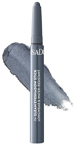 IsaDora Gleam Eyeshadow Stick – Blau Lidschatten Stift (53 Denim Steel) | Aufbaubar und verblendbar, Tierversuchsfrei, Wasserresistent, Parfümfrei, Langanhaltend und Wischfest, Vegan Augen Make-Up