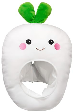 Ofcwoa Fruit Hat - White Radish Fancy Dress Costume Cosplay Headdress - Photography Prop for Women & Girls Carnival Party Birthday Holiday Theme Party Celebrations