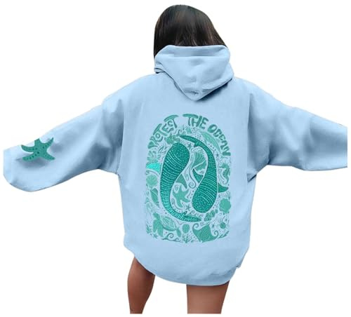 Pink Puff Hoodie, Pink Pom Puff Hoodie, Cute Hoodies For Teen Girls Oversized Preppy Hoodies Trendy Y2K Graphic Pullover With Pockets Long Sleeve Drawstring Holiday Outfits For Women