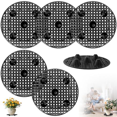 6 Pezzi Sottovasi Supporto Piante Interno, Ascensore Vasi Fiori Griglia Drenaggio Rotondi 30cm, Supporti Sottopentola Vaso Rotondo Protezione Pavimento per Patio Ponte Balconi Giardino Esterno