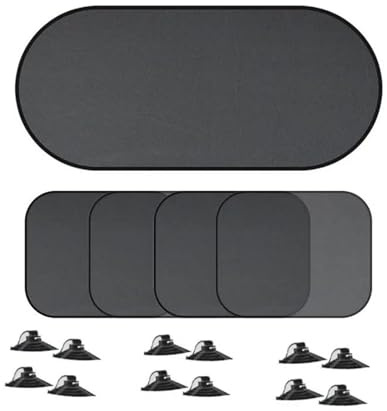 Pare-Soleil Fenêtre Pare-Soleil Universel Anti-UV pour Voiture, Pare-Brise Pliable, réflecteur, Protection Solaire pour fenêtre de(5PCS Mixed Set)