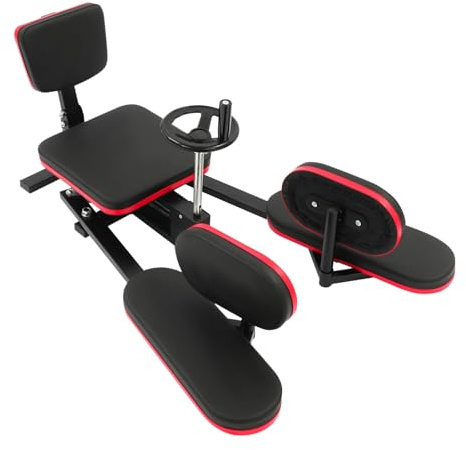 Écarteur de jambes, charge maximale de 120 kg, réglable jusqu'à 180°, longueur de 158 cm, étireur mécanique pour yoga, ballet, arts martiaux, fitness, rouge