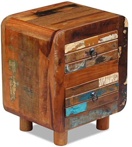 vidaXL Nachttisch Altholz Massiv 43x33x51 cm