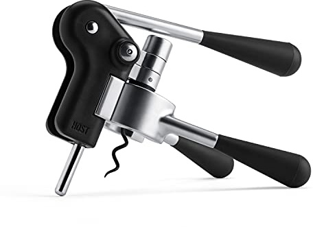 HOST Lever Corkscrew, Soft Touch Handles, 3 Blade Foil Cutter