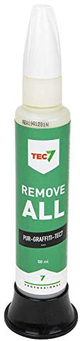 Tec7 Remove All/Kit-Entferner, Farbe Entferner | Transparent | 50ML | Alte Farbschichten lösen sich, ausgehärtete Dichtstoffe lösen sich von der Oberfläche auf und Reste von PU-Schaum erweichenr