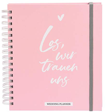 goldbuch 69168 Wedding Planner „Los, wir trauen uns!“, Hochzeitsplaner ca. 23,5 x 22 cm, Hochzeitsbuch mit 150 illustrierte Seiten und 12 Kapitel, Organizer für Hochzeit und Braut, Kunstdruck Motiv