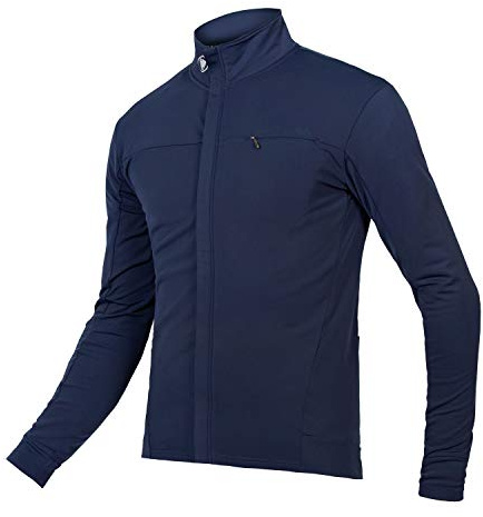 Endura Men's Xtract Roubaix Long Sleeve Cycling Jersey | Breathable | Moisture Wicking | Athletic Fit | Zipped Pockets Jersey, Navy, XL