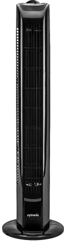 VYTONIX VY-BTF01 45W Freestanding Speed Tower Fan | Slim Portable Air Cooler with Oscillating Fan Function and 3 Speed Settings | Home & Office Fan, Living Room Fan and Bedroom Fan