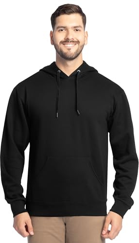 Fruit of the Loom mens Eversoft Fleece Sweatshirts & Hoodies Shirt, Pullover - Black, Large US