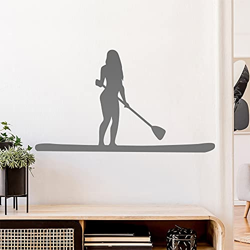 Stand Up Paddling Figur Wandtattoo Wandaufkleber Wall Sticker - Dekoration, Küche, Wohnzimmer, Schlafzimmer, Badezimmer