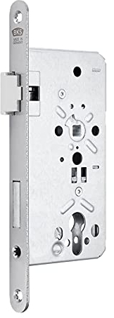SOTECH Cerradura de puerta BKS Cerradura de vaso Clase 3 Parte trasera de 55 mm Parte delantera de 24 mm DIN izquierda Distancia 72 mm cerradura de embutir de vaso
