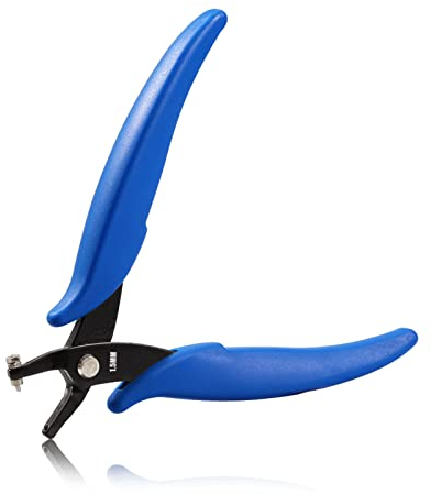 SPEEDWOX 5.5 Inches Metal Hole Punch Pliers for Jewelry 1.5 mm Diameter Round Hole Short Jaw Punching Sheet Metal 0.5 mm Thick Precision Fine Pliers Jewelry Making Tool Craft Beading Hobby