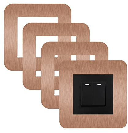 JJWNMLL 4Pcs Light Switch Cover Plate,Platinum Light Switch Surround | 3.38 Inch Surround Single Light Switch Cover,Switch Sticker Cover,For Home Wall Switch Decoration