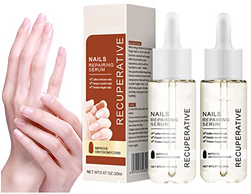 GFOUK 7 Tage Nagelwachstums- und Stärkungsserum, Nagelwachstums- und Stärkungsserum, Nagelwachstums- und Stärkungsölserum, stärkere Nägel in 1 Woche, Nagelstärkungsbehandlung (2 Stück)