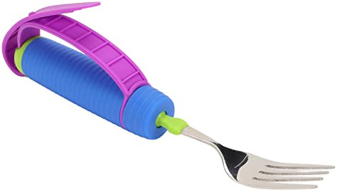 Utensilio Adaptable, Tenedor de Acero Inoxidable Giratorio 360 Grados con Peso Ajustable, Cubiertos de Ayuda para Temblores, Ancianos, Artritis y Parkinsons