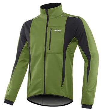 ARSUXEO Herren Radjacke wasserdicht winddicht Winter Thermal Atmungsaktiv Fahrradbekleidung 15K