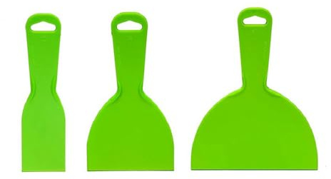 Set di 3 spatole in plastica per stucco, 6,2 cm, 10 cm, spatole flessibili per stucco, raschietti, multiuso, per lavori fai da te, per spackling, rattoppatura, decalcomanie, carta da parati, colore
