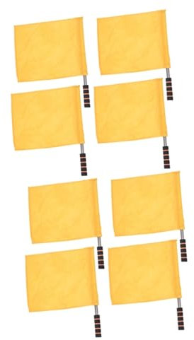 Toddmomy 8 Stk Lineman-Flagge Schiedsrichter-Flaggen-Patch Gelb Embleme Fußbälle Kommandierende Schiedsrichterfahne Spiel Schiedsrichter Flagge handhaben Handfahne Eckfahne