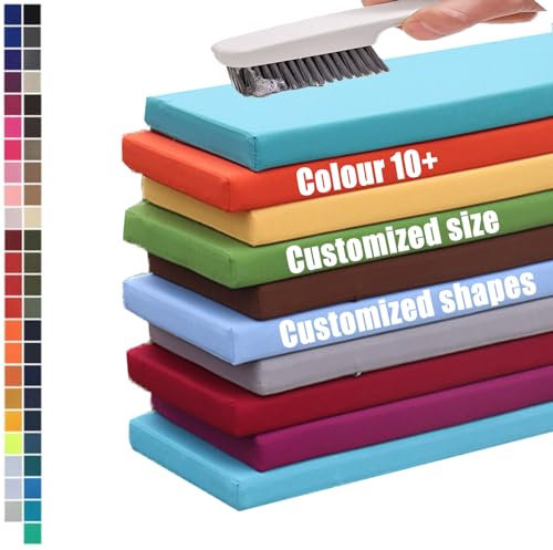MJMLUCK 3 cm Dickes Bankkissen Bankauflage rutschfeste Sitzkissen Bank Erhältlich in Einer Breiten Palette von Farben Größe Waschbar Abnehmbar für Outdoor, Gartenmöbel, Terrasse, Drinnen (10CM)