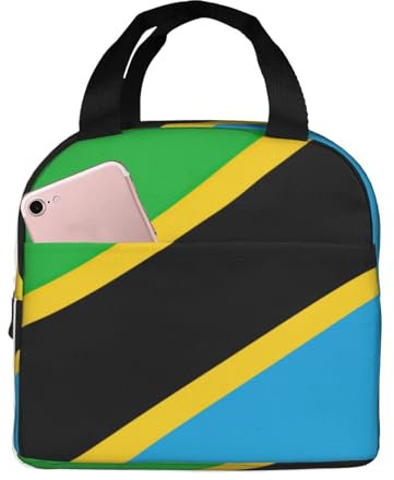 WURTON Lunchtasche mit Tansania-Flagge, hält Lebensmittel stundenlang warm/kalt