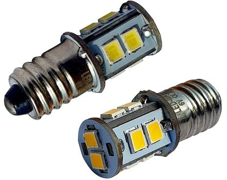 10 Stück E10 LED 6V 10xSMD Lampe Birne Schraubsockel Weihnachtsstern Leuchtstern Faltstern Adventstern warmweiß ca. 2600K (10)