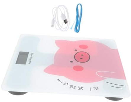 BCOATH Cartoon Digitalwaage Für Haushalt Automatische Körperwaage Mit Präziser Messung Usb Wiederaufladbar Für Badezimmer Und Schlafzimmer Langlebig Und Stabil