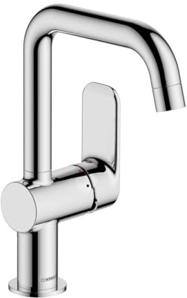 HANSA HANSABASIC Waschtischarmatur, Ausladung 150 mm, chrom, 55542203 | Wasserhahn | Einhebelmischer Waschbecken mit Temperatur & Mengenbegrenzer | Mischbatterie Bad aus Messing | Badezimmer