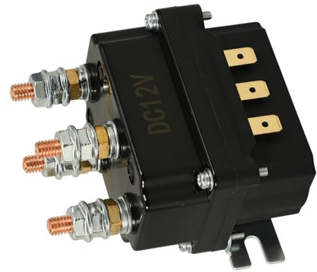 GRADENEVE Windenschütz Bei Winch Relais Elektrisches Relais Automatisches Relais Automatisches elektrisches Magnetventil Magnetrelais für die Windensteuerung Windenzubehör Eisen Black