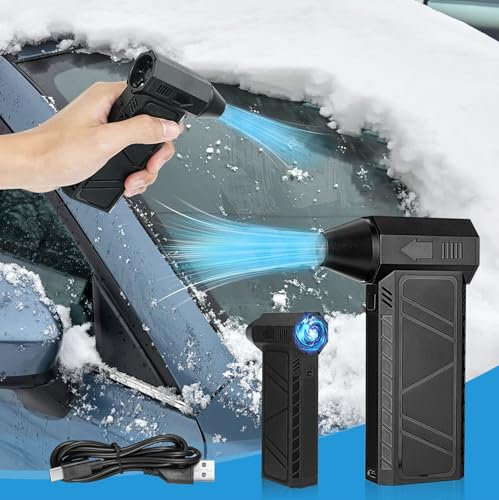 Helmsyde Compressed Air Duster 130000RPM Electric Air Duster for PC Keyboard Cleaning Mini Air Blower with Stepless Speed Rechargeable Cordless Jet Dry Air Blower for Car Home Yard Cleanup