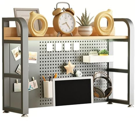 DIHRVTHC Schreibtischaufsatz Organizer, Schreibtischregal DIY Tischregal, Bücherregal Schreibtisch Organizer Organizer Desktop,Desktop Lagerregal, Für Büro, Küche Und Badezimmer(60cm)