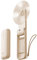 Aecooly Slim Handheld Fan,Thin Portable Fan, USB Rechargeable Mini Personal [24H Max Cooling Time],Battery Powered Small Foldable Pocket for Travel, Summer, Gifts for Women,Girls - Beige