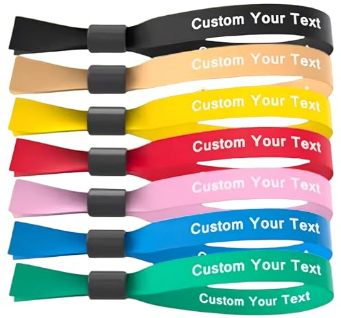 MEIEG 50 Stück Personalisierte Armbänder Mit Namen Und Nummer, Individuelle Farbarmbänder For Veranstaltungen, Konzerte Und Feiern, Festivals
