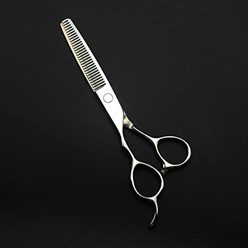 Haarschneideschere, professionelle Japan 440c Silber Linkshänder schneiden schneiden Friseur Haarschnitt Effilierschere Friseurschere von