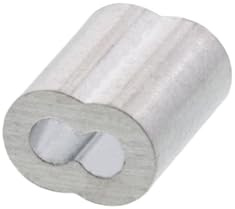 JCUIyon Aluminiumhülse Draht Crimphülse Drahthülsen Kordelstopper Aluminium Kabelstopper Crimpseil Hardware(5.0mm)