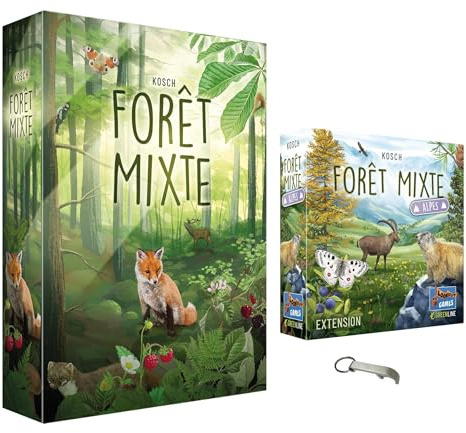 Blumie Shop Lot Forêt Mixte + Extension Alpes Version Française + 1 Decap - Jeu de Société de Cartes et Stratégie - 2 à 5 Joueurs - À Partir de 10 Ans