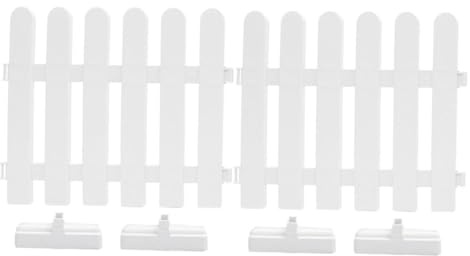 BEBEMOKO 1Ensemble Clôture de Jardin PVC avec Base de Bordure Décorative pour Pelouse et de Fleurs Durable et Réutilisable Design Pratique pour Aménagement Paysager