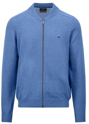FYNCH-HATTON Strickjacke aus Baumwolle mit Reißverschluss und Stehkragen Crystal Blue/XL
