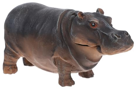 Supvox Nilpferd-skulptur Für Aquarium Mit Luftpumpe Dekoratives Nilpferd-Ornament Als Aquarium-belüfter Sauerstoffpumpe Für Aquarien