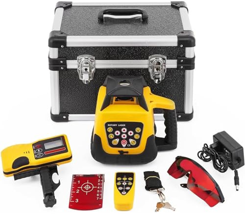 chengxiaorui Rotary laser level Automatic Rotating Rotary Laser Level - Self-Leveling Precision Measuring Tool for Construction and Layout Ideal for Indoor & Outdoor Projects with Remote