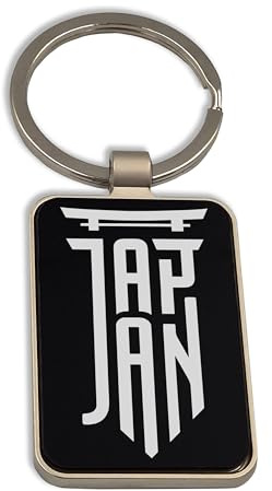 Lauthings Japón, llavero de cristal negro, llavero personalizado