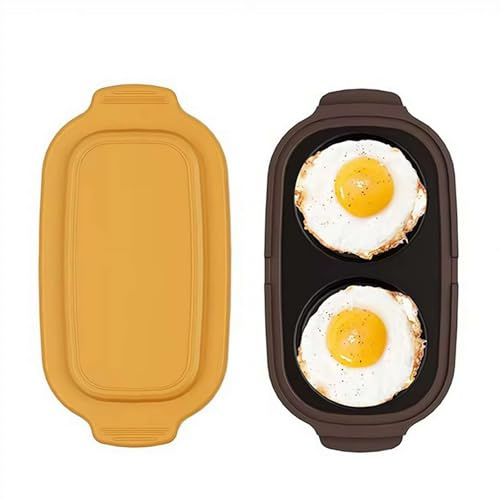 Multifunctional Microwave Egg Maker – Quick-Heat Egg Cooker/Poacher/Fryer, Portable Eggs Grill Pan for Breakfast Sandwiches, Home/Travel Use, Ideal Gift (Red)