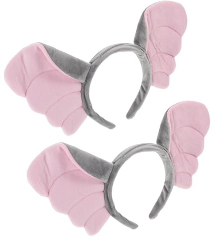 ibasenice 2pcs Cartoon Elephant Headband Animal Ears Hair Accessories for Girls Halloween Christmas Party Cosplay Dress up Cute Elephant Ears Headband