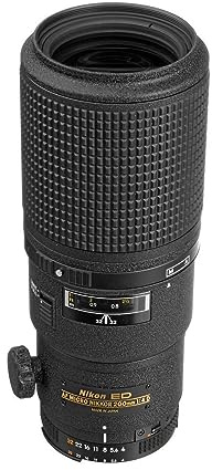 Nikon 1989 AF FX Micro-NIKKOR 200mm f/4D IF-ED Fixed Zoom Lens with Auto Focus for DSLR Cameras, Black