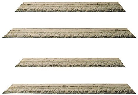 Neumann Bilderrahmen Barockrahmen weiß fein verziert, 337 AVO, Zuschnitt, 50x70 cm