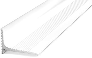 Prinz Aluminium - Wandanschlussprofil 290 - Abschlussprofil selbstklebend. Für Belagstärken ab 2 mm 20 x 13 mm - 1,00m Weiß pulverbeschichtet