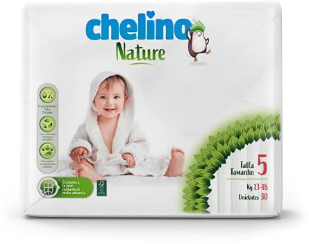 Chelino Nature Barnblöja Storlek 5 (13-18 kg), 180 blöjor