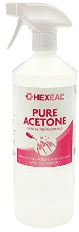 Hexeal 99.5% Acetone 1L Spray – For Gel, Nail Polish & Acrylic Removal