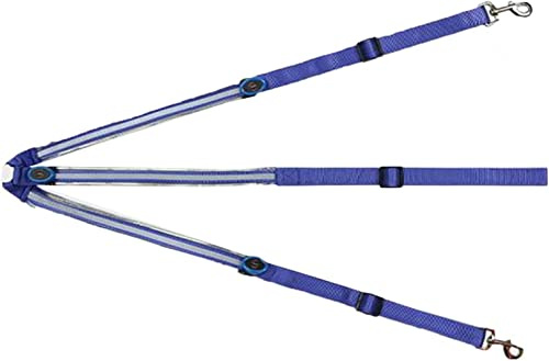 Leuchtender Reitbrustgurt, LED-verstellbarer Brustschutz und Pferdezubehör (blaues Band, blaues Licht)