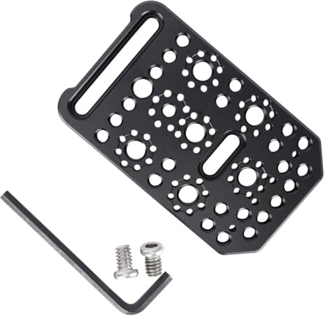 NICEYRIG Käseplatten-Kamera, multifunktionale Käseplatte, kompatibel mit Sony FX3/FX30/BMPCC 6K Pro mit 1/4 & 3/8 Lokalisierungslöchern, Mehrzweck-Verlängerung Käseplatte für Kamera, DIY-Zubehör